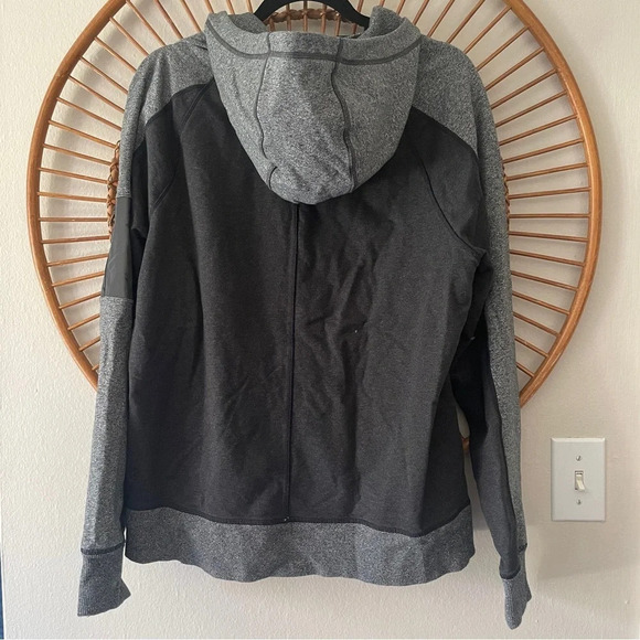 Lululemon Heathered Black Gray Revival Pullover Hoodie Size Medium - Picture 2 of 8